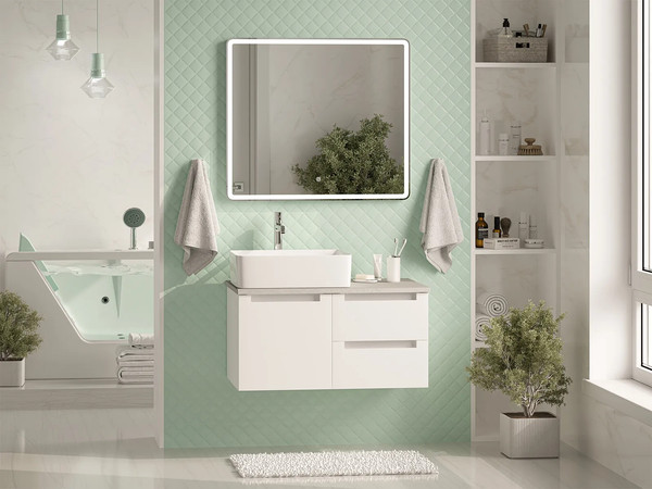 Изображение товара Тумба с умывальником Brevita Cargo 80 / CAR-01080-011П2Я+MA01-80К+7050H-805