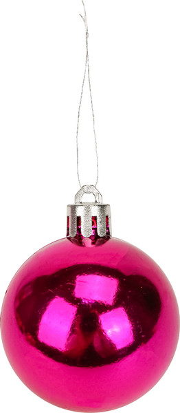 Изображение товара Набор шаров новогодних Miland Новогоднее настроение / НУ-5635 (24шт, 5см, насыщенный розовый)