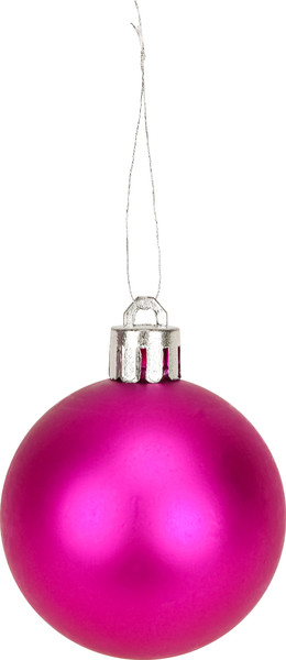 Изображение товара Набор шаров новогодних Miland Новогоднее настроение / НУ-5635 (24шт, 5см, насыщенный розовый)