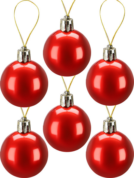 Изображение товара Набор шаров новогодних Miland Новогоднее настроение / НУ-3436 (25шт, 4см, золото/красный)