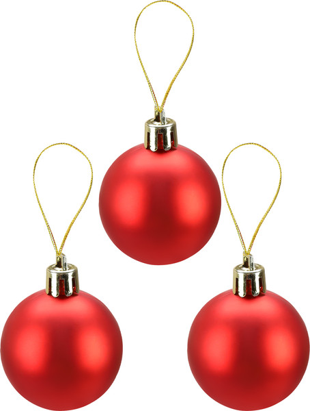 Изображение товара Набор шаров новогодних Miland Новогоднее настроение / НУ-3436 (25шт, 4см, золото/красный)