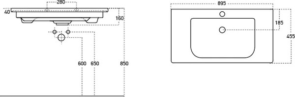 Изображение товара Тумба с умывальником Brevita Chester 90 / CHE-09090-49502Я+13090-KL