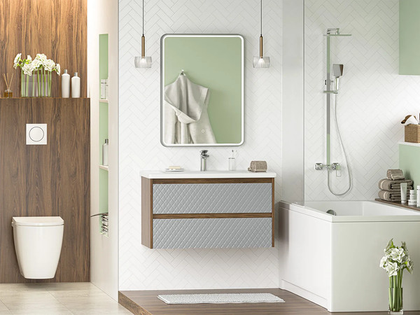 Изображение товара Тумба с умывальником Brevita Chester 90 / CHE-09090-49502Я+13090-KL