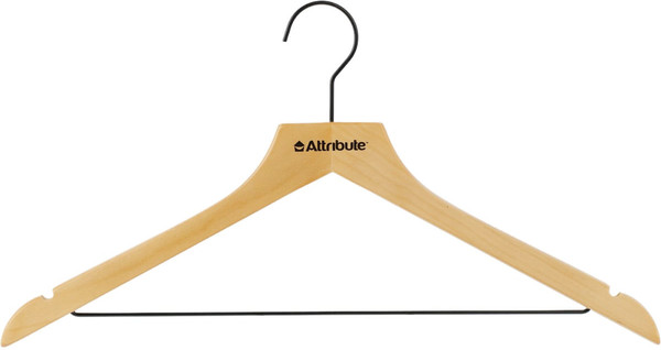 Изображение товара Деревянная вешалка-плечики Attribute Contrast AHK002