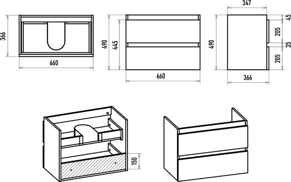 Изображение товара Тумба с умывальником Brevita Victory 70 / VIC-09070-0102Я+11070-KL