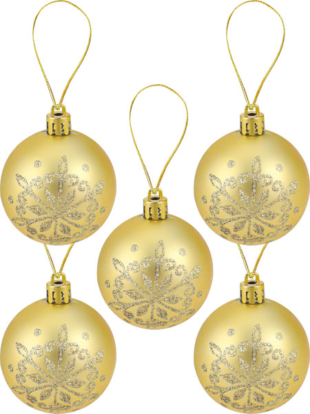 Изображение товара Набор шаров новогодних Miland С верхушкой / НУ-3607 (21шт, золото)