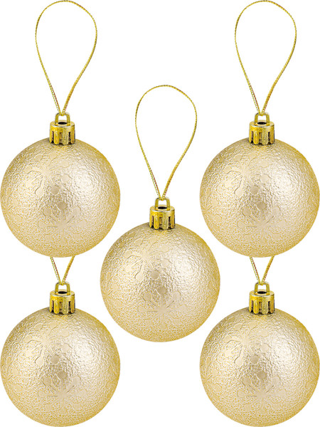Изображение товара Набор шаров новогодних Miland С верхушкой / НУ-3607 (21шт, золото)