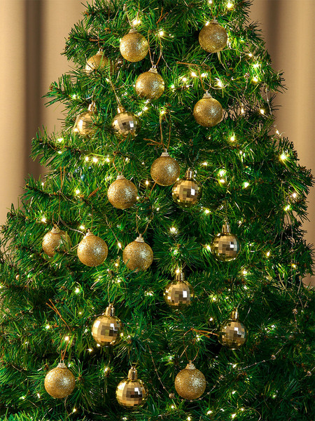 Изображение товара Набор шаров новогодних Miland Веселый праздник / НУ-0465 (20шт, 4см, золото)