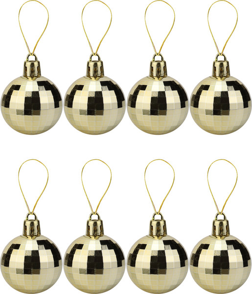 Изображение товара Набор шаров новогодних Miland Веселый праздник / НУ-0465 (20шт, 4см, золото)