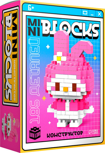 Изображение товара Микроконструктор Unicon Mini Blocks. Зайчик 1308-15 / 10620375 (185эл)