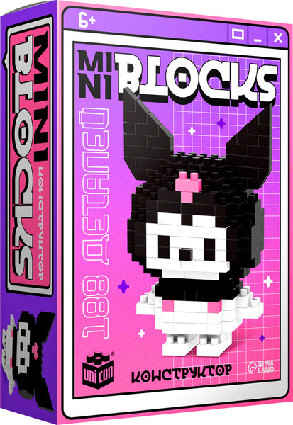 Изображение товара Микроконструктор Unicon Mini Blocks. Темный кролик 1308-16 / 10620376 (188эл)