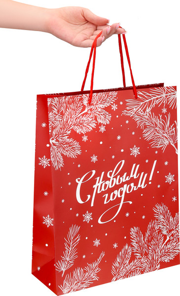 Изображение товара Пакет подарочный Miland Dream Cards Сияющий иней / ПКП-6697 (31x40x12см)