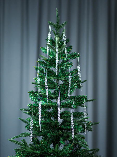 Изображение товара Набор елочных игрушек Miland Ледяные кристалы / НУ-9902 (12шт, 14см)