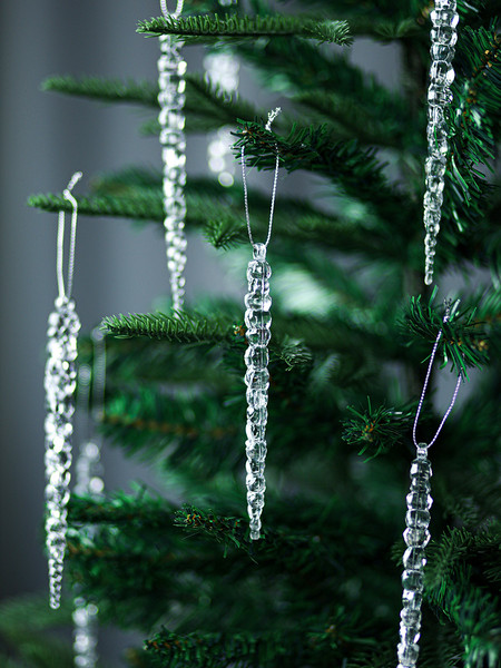 Изображение товара Набор елочных игрушек Miland Ледяные кристалы / НУ-9902 (12шт, 14см)