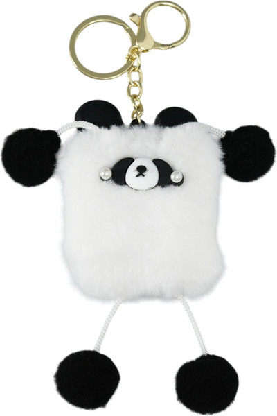 Изображение товара Брелок Sima-Land Пушистик на кольце. Квадратная панда / 10702221 (белый)