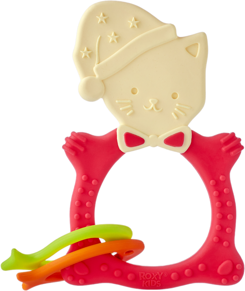 Изображение товара Прорезыватель для зубов ROXY-KIDS Meow Teether / RMT-004 (коралловый)