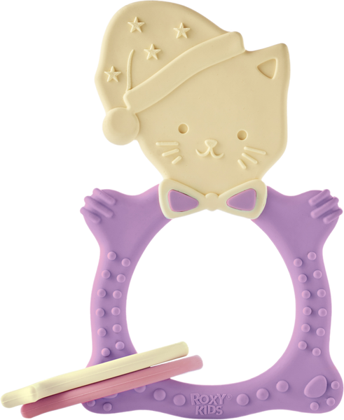 Изображение товара Прорезыватель для зубов ROXY-KIDS Meow Teether / RMT-002 (сиреневый)