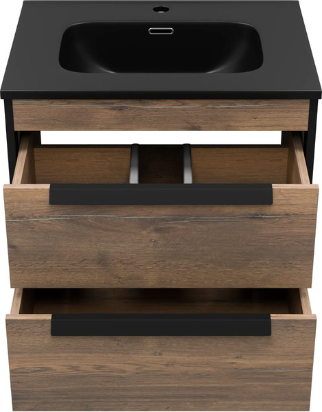 Изображение товара Тумба с умывальником Brevita Monsour 60 / MON-09060-0102Я+9060MMB