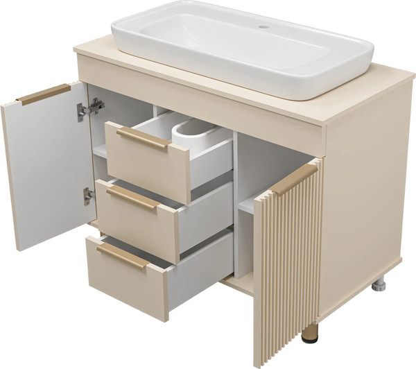 Изображение товара Тумба с умывальником Brevita Enfida 100 / ENF-06100-0343Я+0117