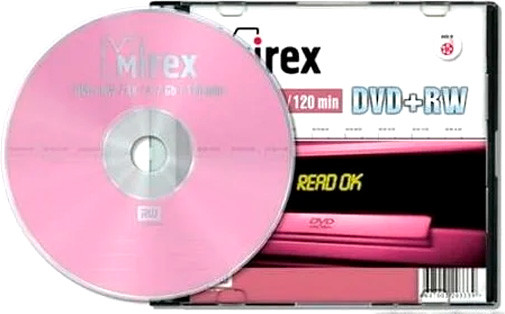 Изображение товара Диск DVD+RW Mirex 4.7Gb Slim Case / UL130022A4S