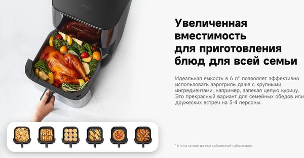 Изображение товара Аэрогриль Trouver Air Fryer FD10 Pro VFF12A (черный)