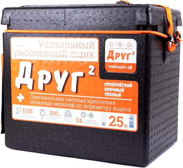 Изображение товара Ящик рыболовный Camping World Друг-2+ / 138416 (25л, черный)