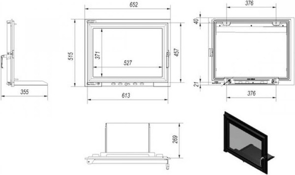 Изображение товара Дверца каминная Kratki Zuzia