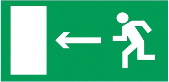 Изображение товара Информационная табличка Rexant Направление к эвакуационному выходу налево / 56-0025-2