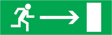 Изображение товара Информационная табличка Rexant Направление к эвакуационному выходу направо / 56-0027-2
