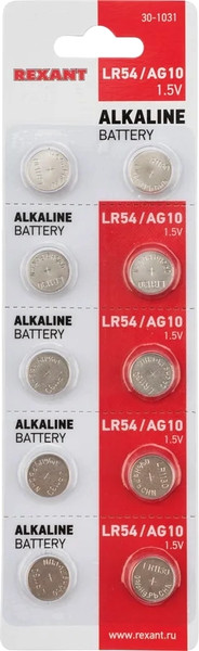 Изображение товара Комплект батареек Rexant 30-1031 (10шт)