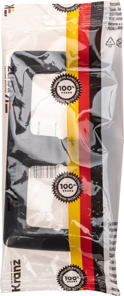 Изображение товара Рамка для выключателей и розеток Kranz KR-78-0346 (черный металлик)