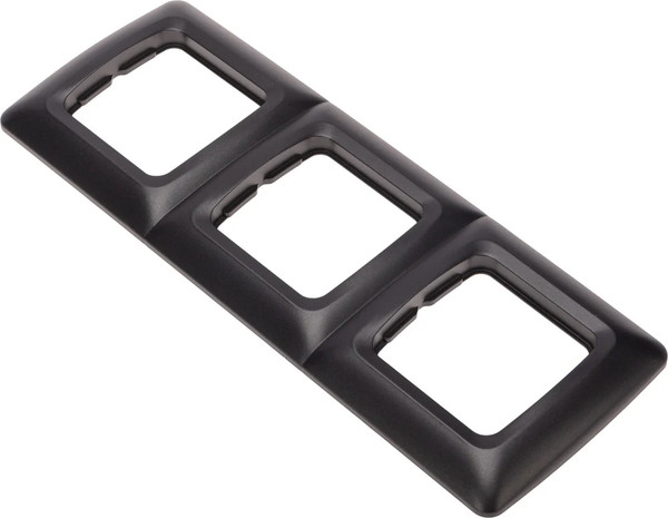 Изображение товара Рамка для выключателей и розеток Kranz KR-78-0347 (черный металлик)