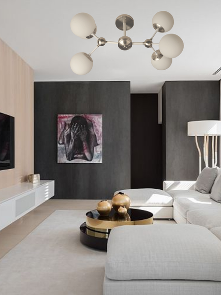 Изображение товара Потолочный светильник Mirastyle BL-8255/6 SN+WT