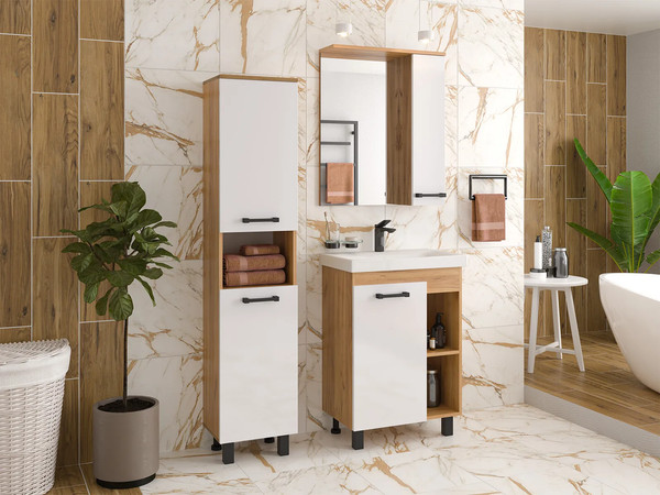 Изображение товара Тумба с умывальником Misty Крафт 60 / П-Кра-07060-011+UM-MOD60SL/1