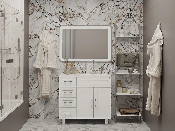 Изображение товара Тумба с умывальником Misty Купер 90 / П-Куп01090-0124ЯЛ+ФР-00003411