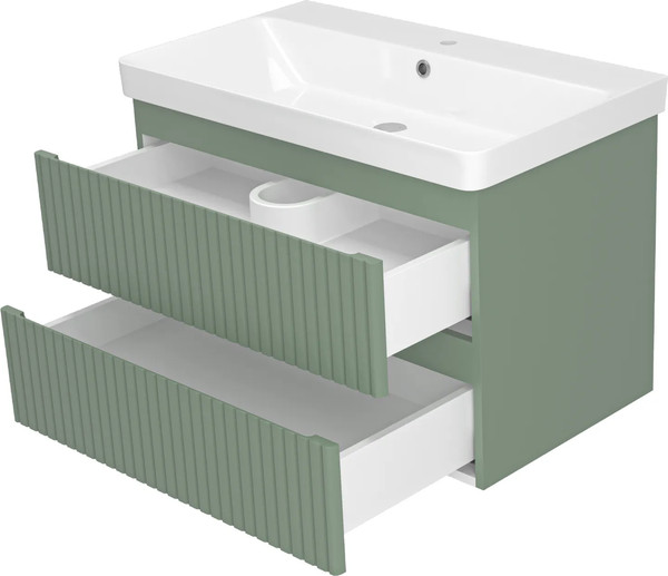 Изображение товара Тумба с умывальником Brevita Victory 80 / VIC-09080-0802Я+11080-KL