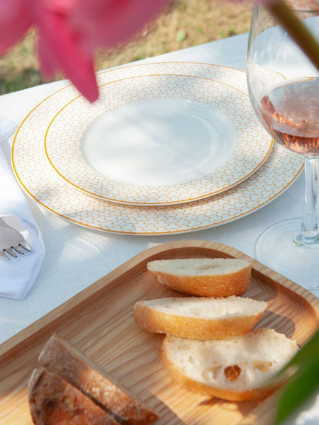 Изображение товара Тарелка закусочная (десертная) HomeQueen Медовая 77092