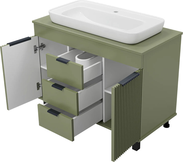 Изображение товара Тумба с умывальником Brevita Enfida 100 / ENF-06100-0843Я+0117