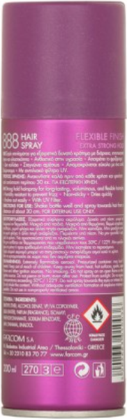 Изображение товара Лак для укладки волос Farcom Flexible Finish экстрасильной фиксации (200мл)