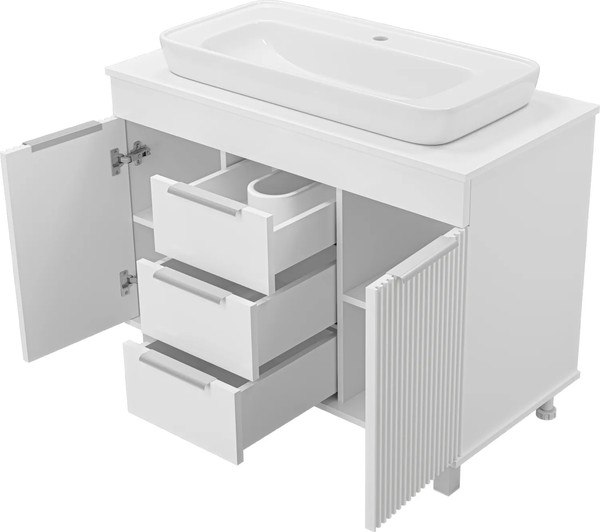 Изображение товара Тумба с умывальником Brevita Enfida 100 / ENF-06100-0143Я+0117