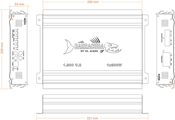 Изображение товара Автомобильный усилитель DL Audio Barracuda 1.900 V.2