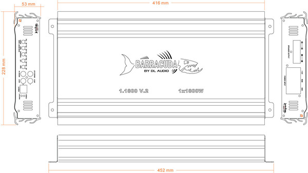 Изображение товара Автомобильный усилитель DL Audio Barracuda 1.1800 V.2