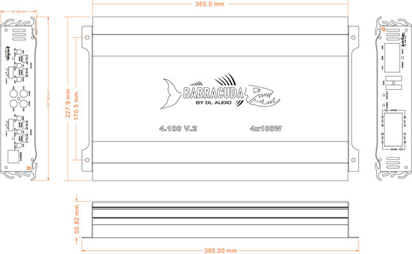 Изображение товара Автомобильный усилитель DL Audio Barracuda 4.100 V.2