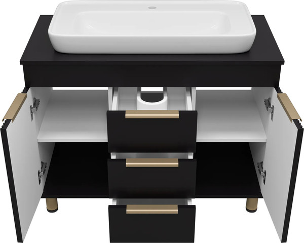 Изображение товара Тумба с умывальником Brevita Enfida 100 / ENF-06100-0243Я+0117