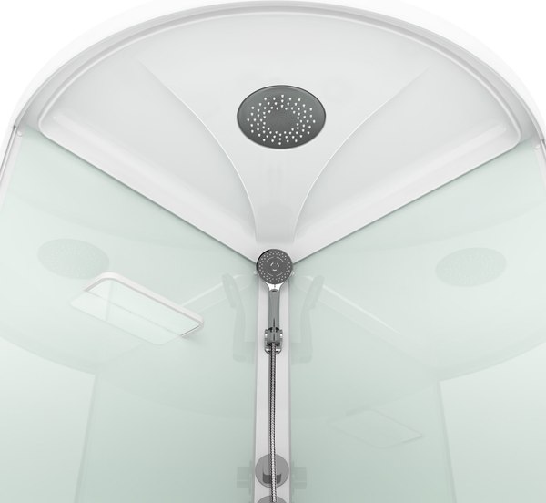 Изображение товара Душевая кабина Domani-Spa Simple 99 / DS01Sm99LWCl00 (белый/прозрачное стекло)