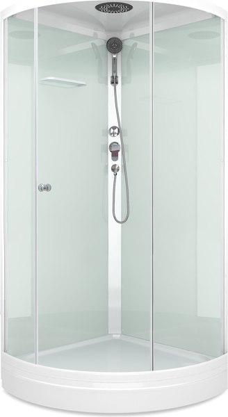 Изображение товара Душевая кабина Domani-Spa Simple 99 / DS01Sm99LWCl00 (белый/прозрачное стекло)