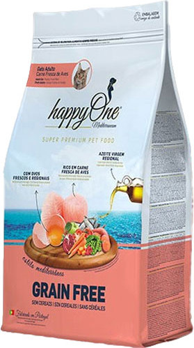 Изображение товара Сухой корм для кошек HappyOne Mediterraneum со свежим яйцом и свежим мясом птицы (7кг)