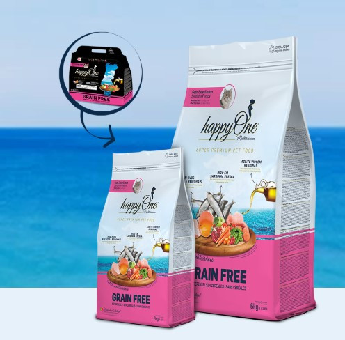 Изображение товара Сухой корм для кошек HappyOne Mediterraneum для стерилиз. со свежим яйцом и свежей сардиной (7кг)