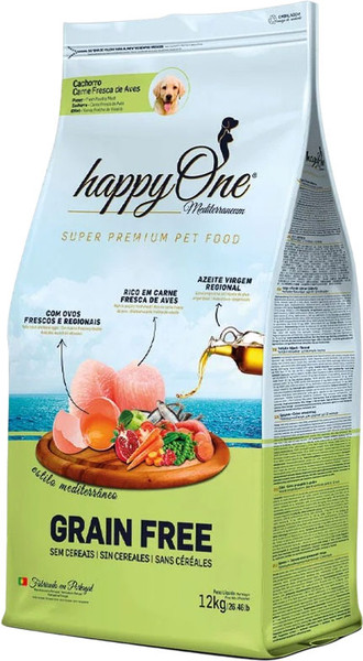 Изображение товара Сухой корм для собак HappyOne Mediterraneum беззерновой со свежим яйцом и свежим мясом птицы (12кг)