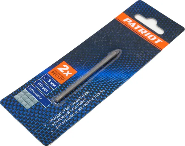 Изображение товара Сверло PATRIOT По керамике 3х60мм / 815010060